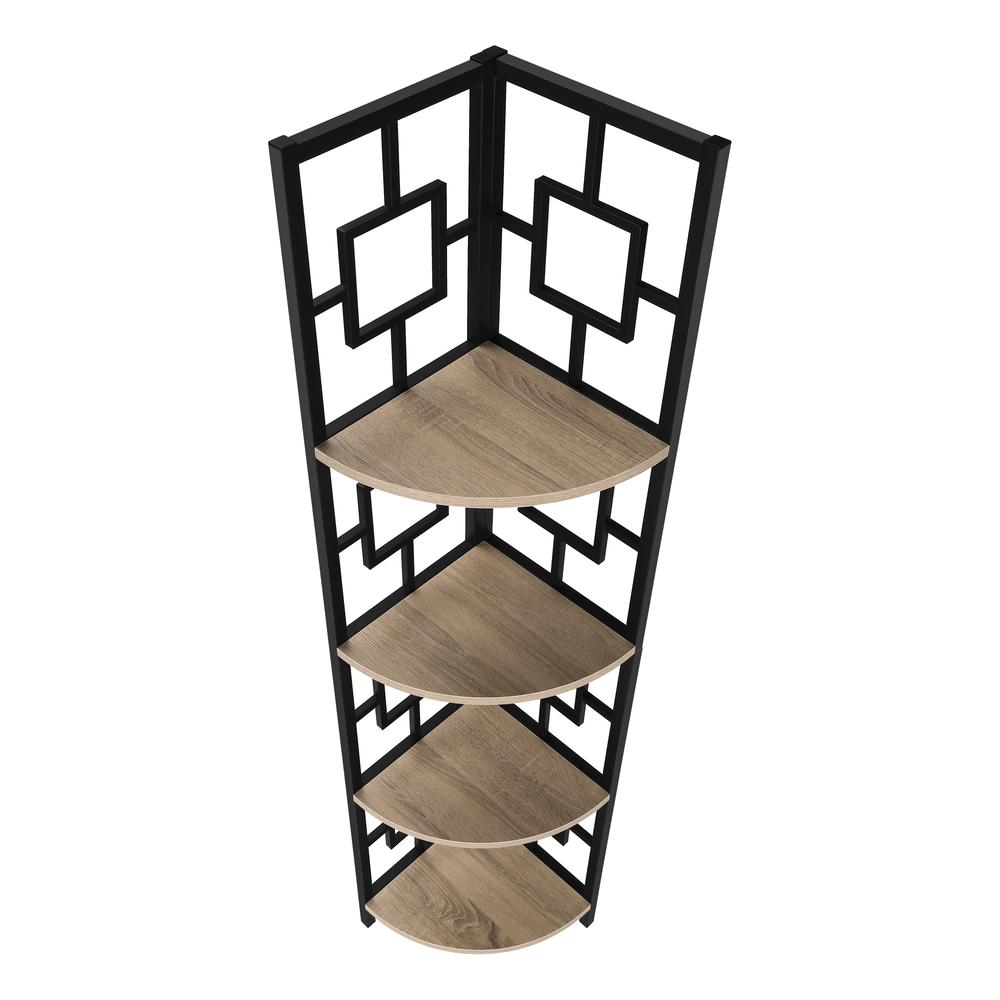 Bookshelf, Bookcase, Etagere, Corner, 4 Tier, 62H, Office, Bedroom. Picture 5