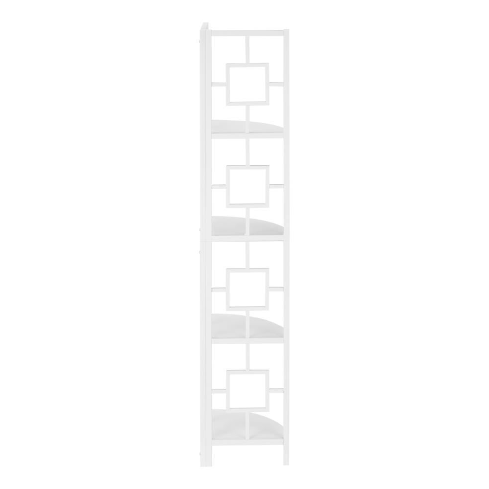 Bookshelf, Bookcase, Etagere, Corner, 4 Tier, 62H, Office, Bedroom. Picture 4