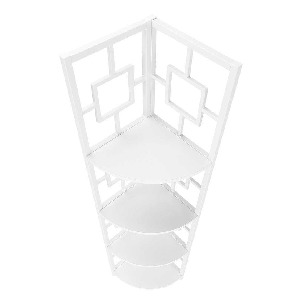 Bookshelf, Bookcase, Etagere, Corner, 4 Tier, 62H, Office, Bedroom. Picture 5