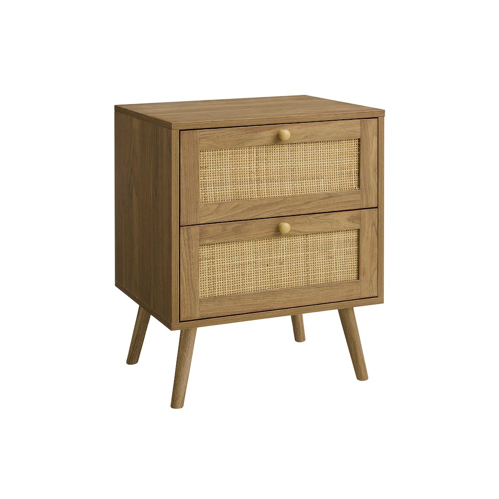 Accent Table,  Storage Drawer, Walnut Laminate, Modern, Contemporary. Picture 1