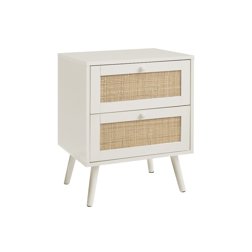 Accent Table,  Storage Drawer, White Laminate, Modern, Contemporary. Picture 1
