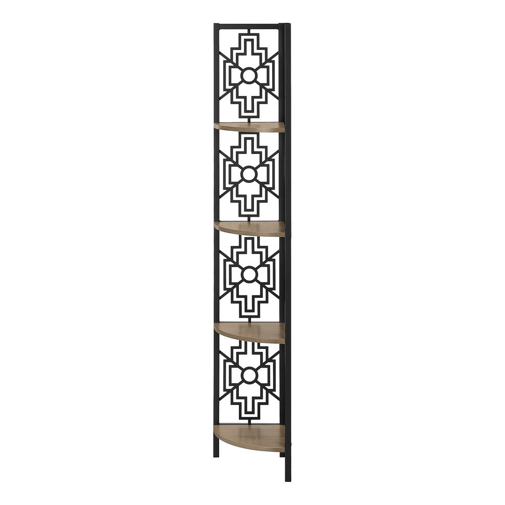 Bookshelf, Bookcase, Etagere, Corner, 4 Tier, 62H, Office, Bedroom. Picture 2