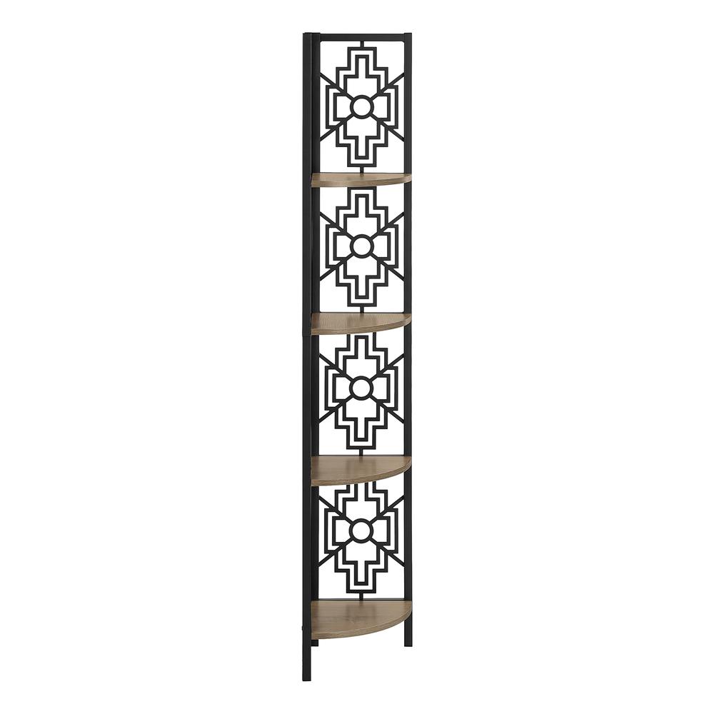 Bookshelf, Bookcase, Etagere, Corner, 4 Tier, 62H, Office, Bedroom. Picture 4
