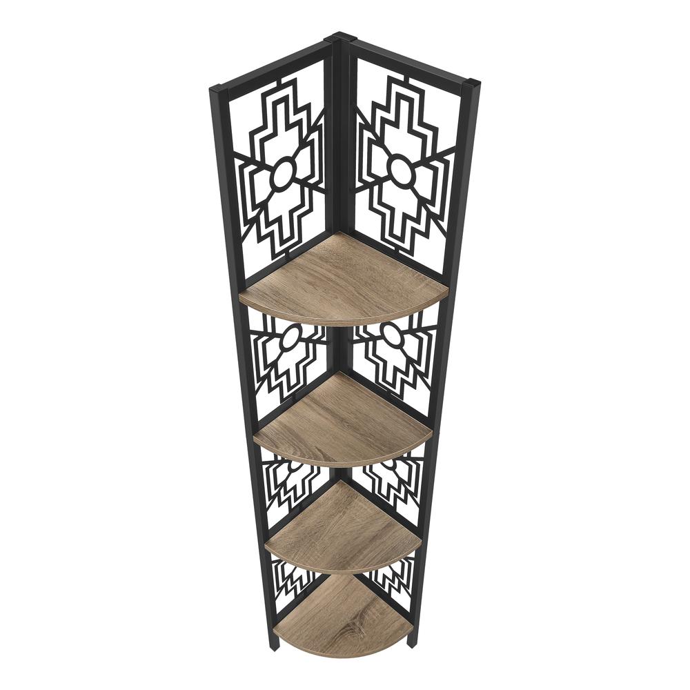 Bookshelf, Bookcase, Etagere, Corner, 4 Tier, 62H, Office, Bedroom. Picture 5
