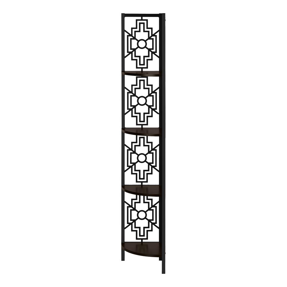 Bookshelf, Bookcase, Etagere, Corner, 4 Tier, 62H, Office, Bedroom. Picture 2