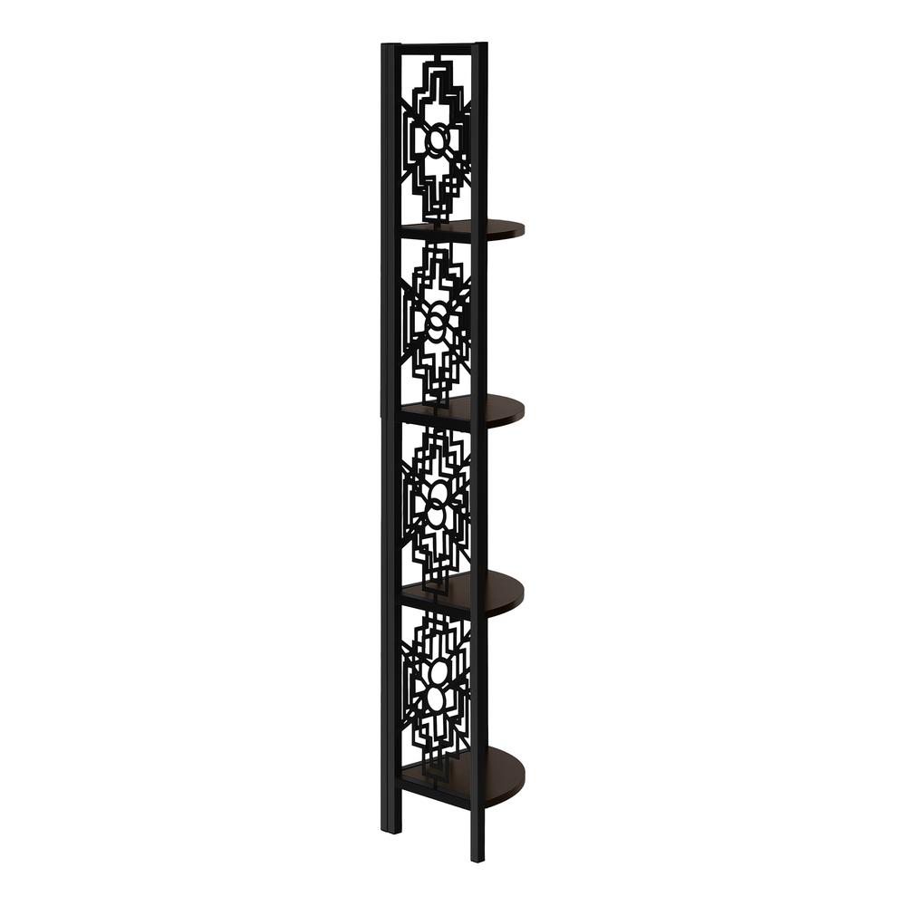 Bookshelf, Bookcase, Etagere, Corner, 4 Tier, 62H, Office, Bedroom. Picture 4