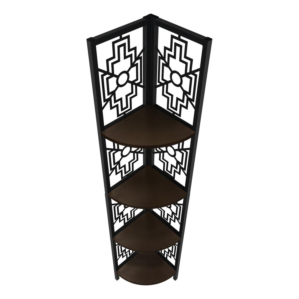 Bookshelf, Bookcase, Etagere, Corner, 4 Tier, 62H, Office, Bedroom. Picture 5