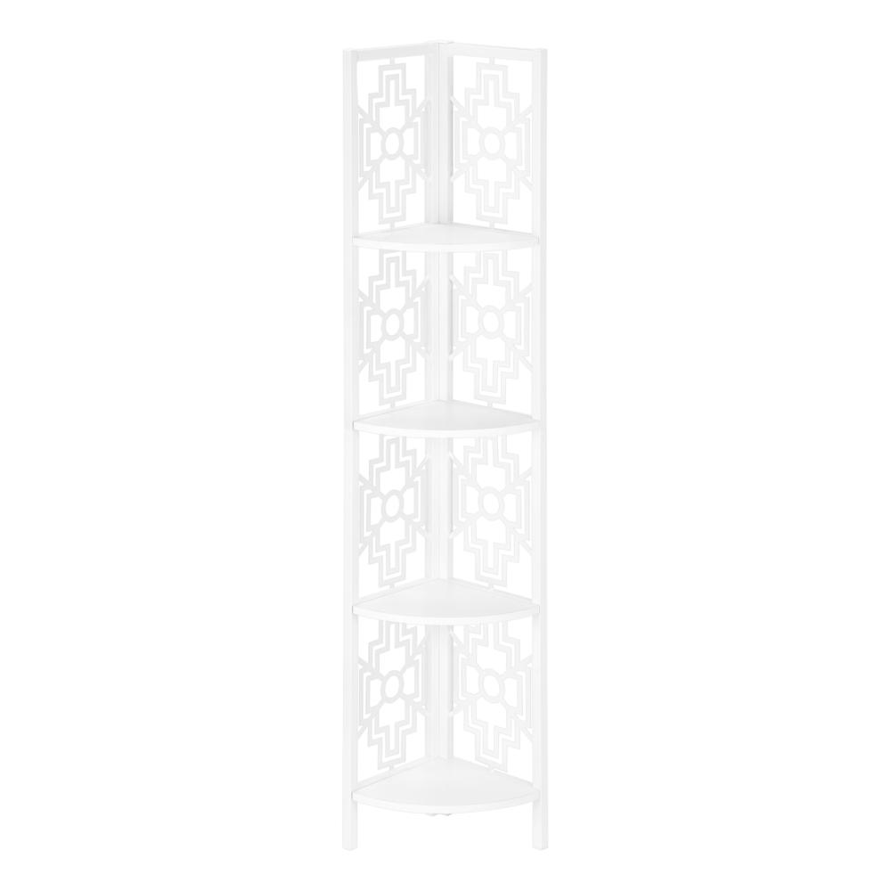 Bookshelf, Bookcase, Etagere, Corner, 4 Tier, 62H, Office, Bedroom. Picture 1