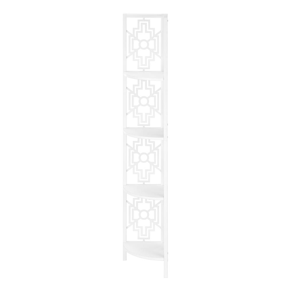 Bookshelf, Bookcase, Etagere, Corner, 4 Tier, 62H, Office, Bedroom. Picture 2