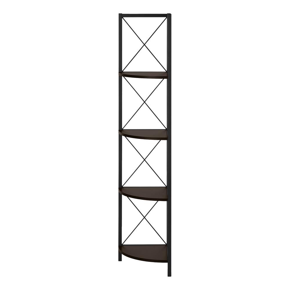 Bookshelf, Bookcase, Etagere, Corner, 4 Tier, 60H, Office, Bedroom. Picture 2