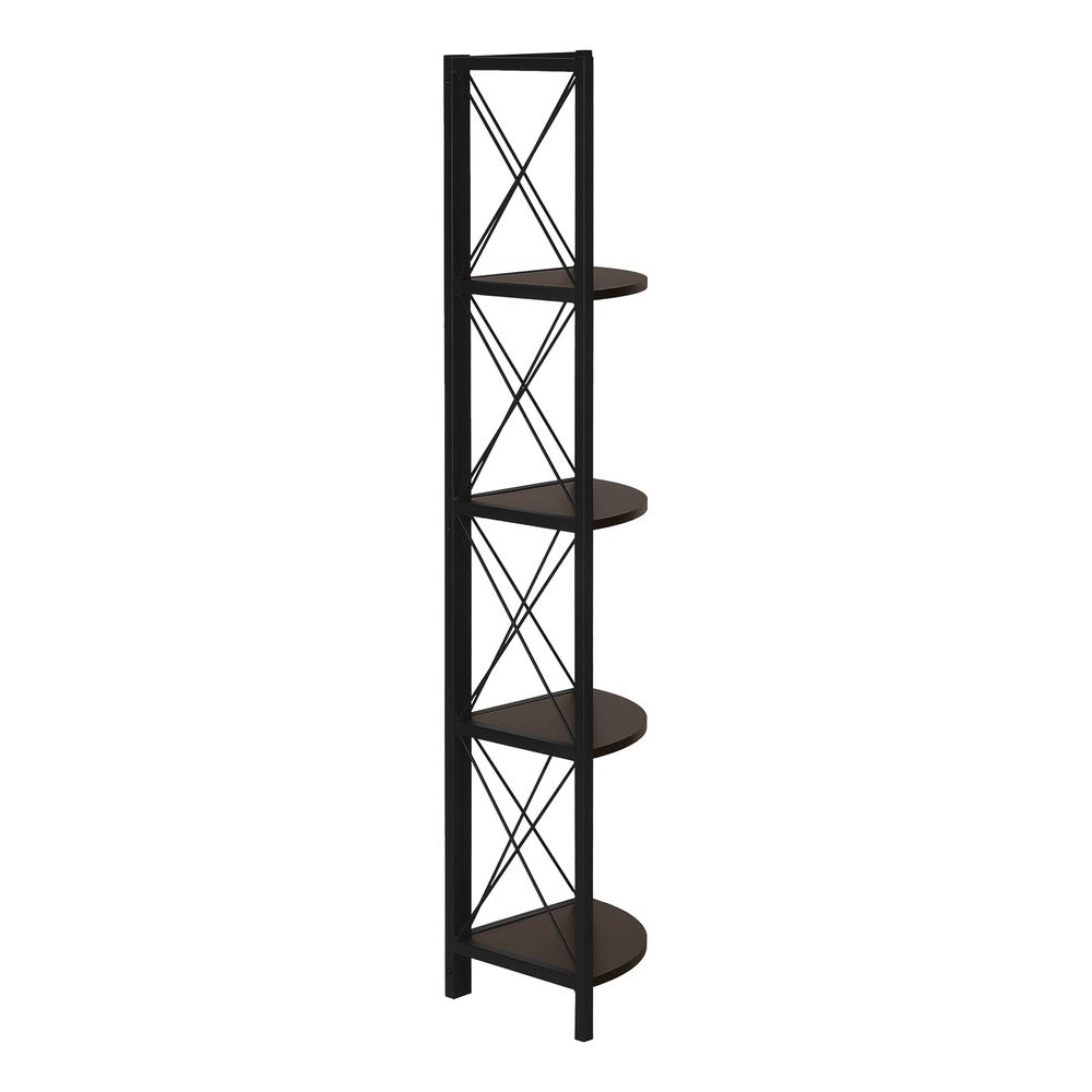 Bookshelf, Bookcase, Etagere, Corner, 4 Tier, 60H, Office, Bedroom. Picture 4