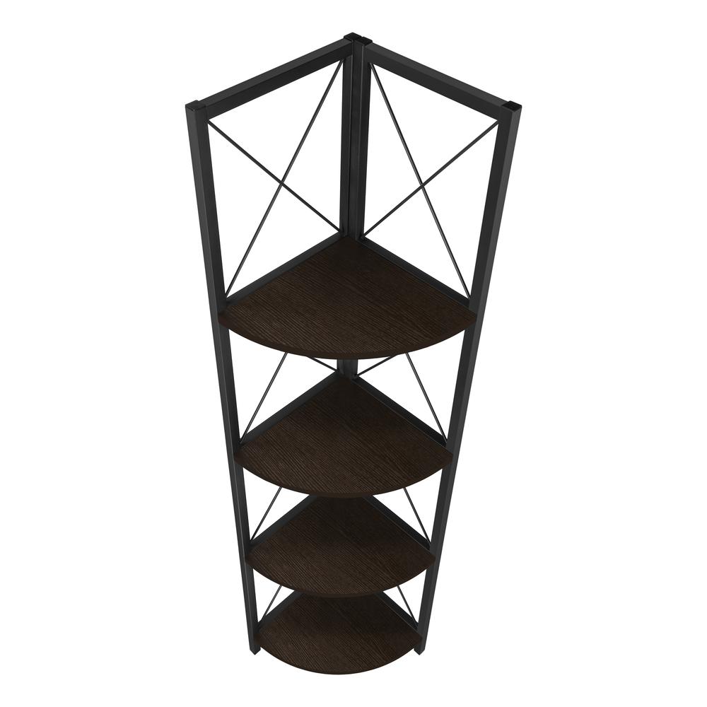Bookshelf, Bookcase, Etagere, Corner, 4 Tier, 60H, Office, Bedroom. Picture 5