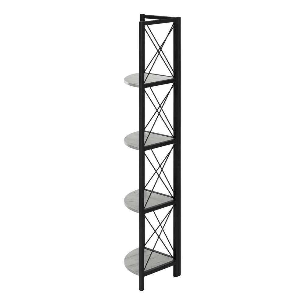 Bookshelf, Bookcase, Etagere, Corner, 4 Tier, 60H, Office, Bedroom. Picture 2