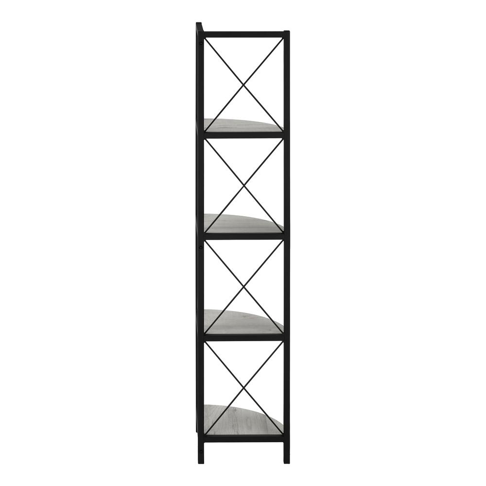 Bookshelf, Bookcase, Etagere, Corner, 4 Tier, 60H, Office, Bedroom. Picture 4