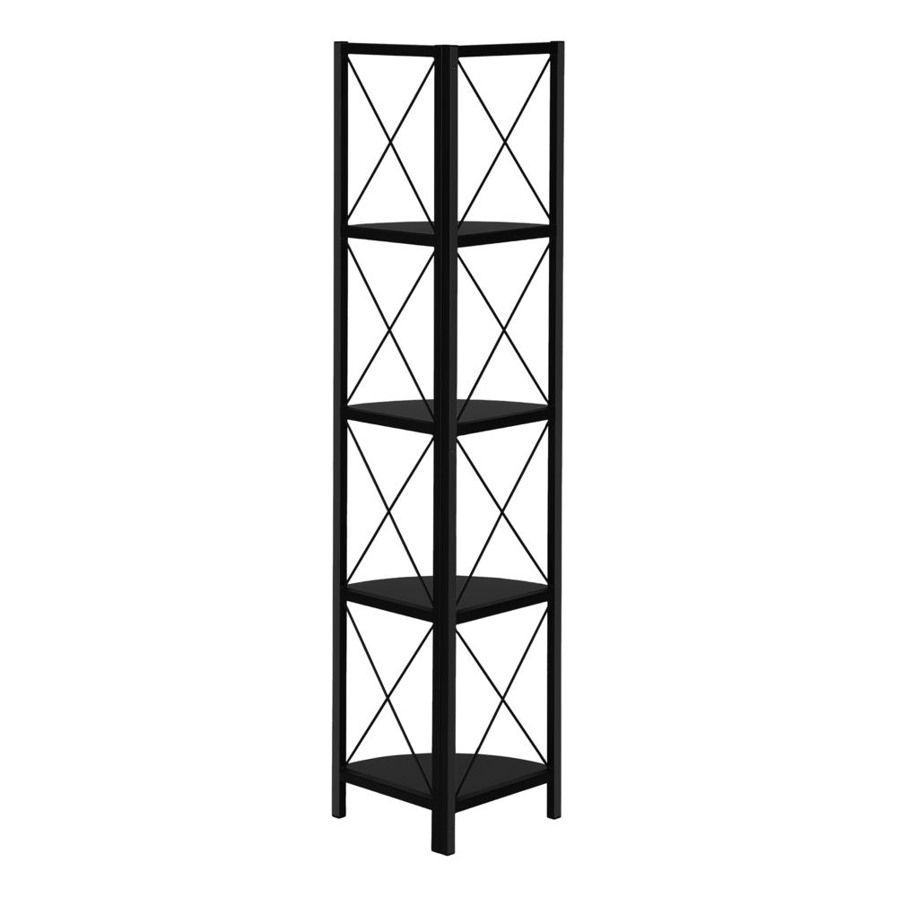 Bookshelf, Bookcase, Etagere, Corner, 4 Tier, 60H, Office, Bedroom. Picture 3