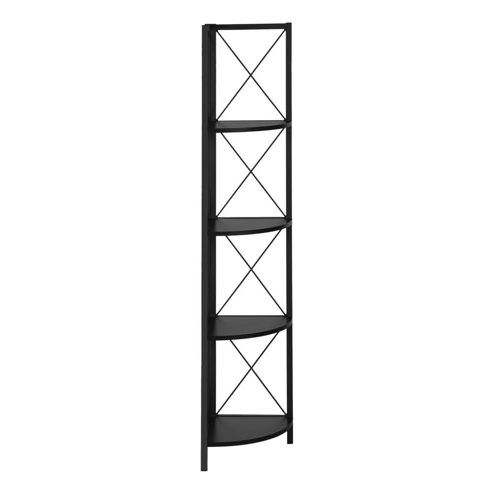 Bookshelf, Bookcase, Etagere, Corner, 4 Tier, 60H, Office, Bedroom. Picture 4