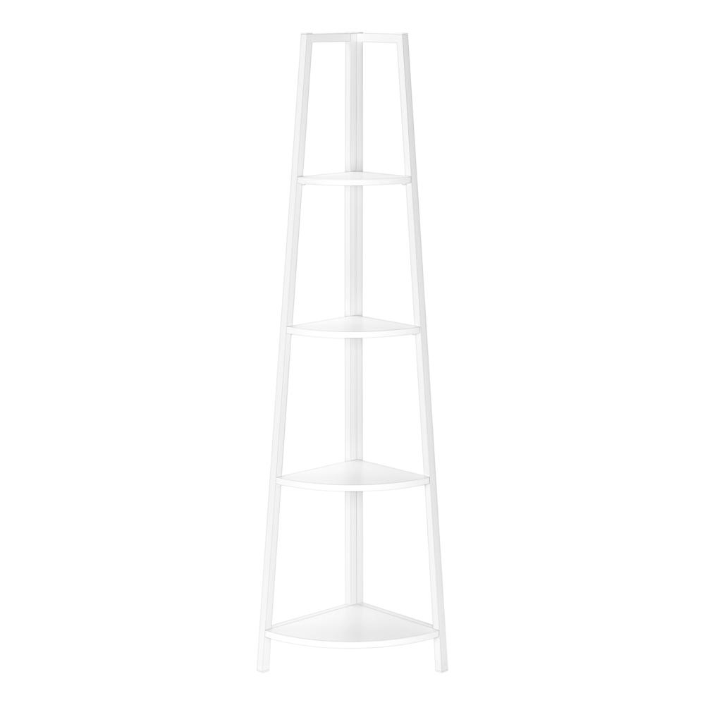 Bookshelf, Bookcase, Etagere, Corner, 4 Tier, 60H, Office, Bedroom. Picture 1