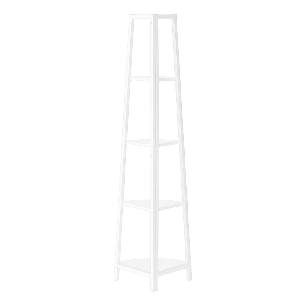 Bookshelf, Bookcase, Etagere, Corner, 4 Tier, 60H, Office, Bedroom. Picture 4