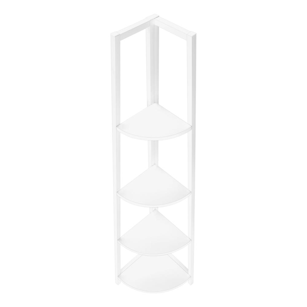 Bookshelf, Bookcase, Etagere, Corner, 4 Tier, 60H, Office, Bedroom. Picture 5