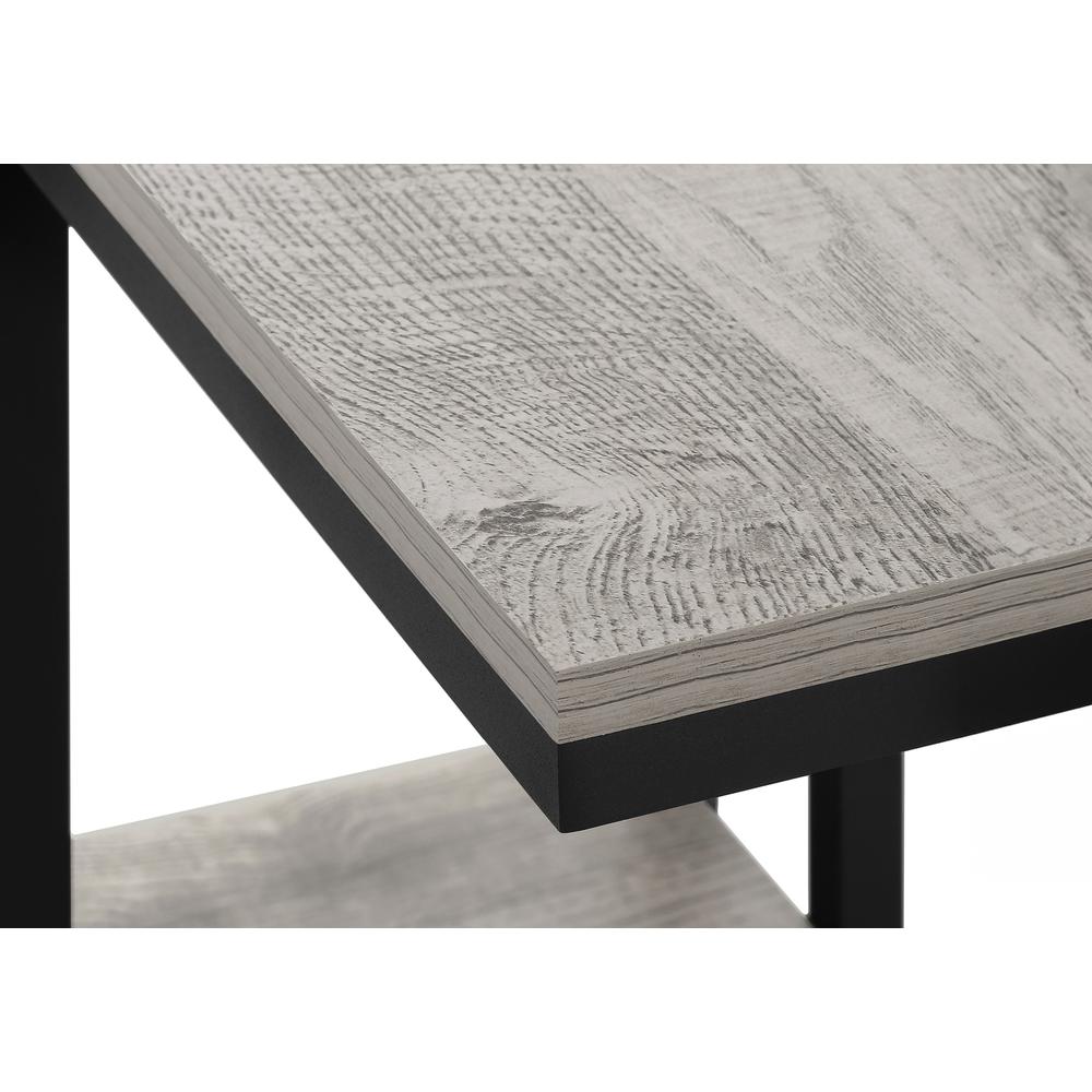 Accent Table, C-shaped, End, Side, Snack, Living Room, Bedroom, Grey Laminate. Picture 6