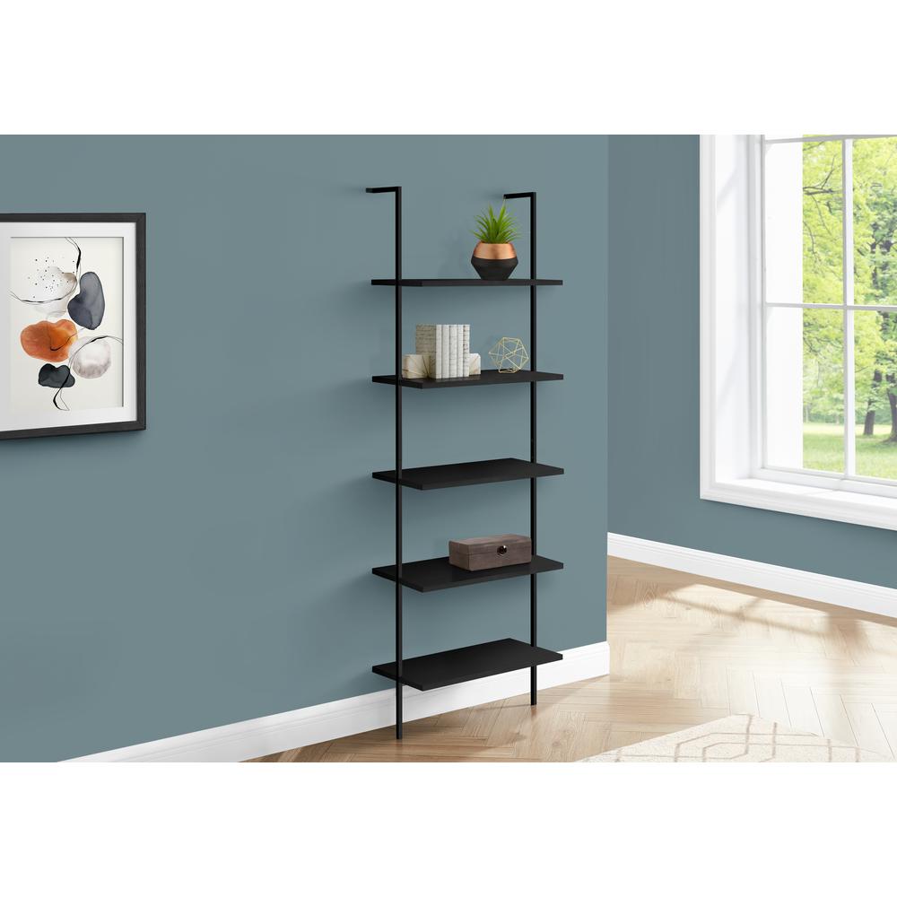 Bookshelf, Bookcase, Etagere, Ladder, 5 Tier, 72H, Office, Bedroom. Picture 9
