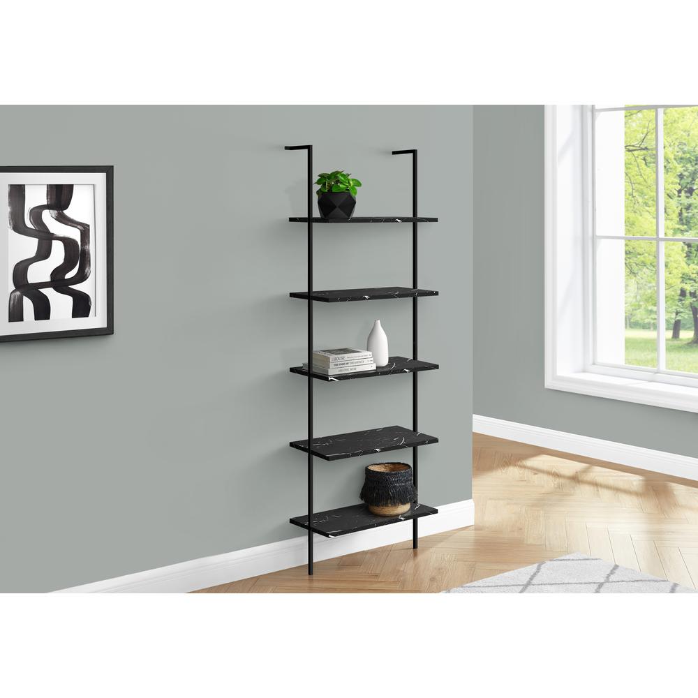 Bookshelf, Bookcase, Etagere, Ladder, 5 Tier, 72H, Office, Bedroom. Picture 9