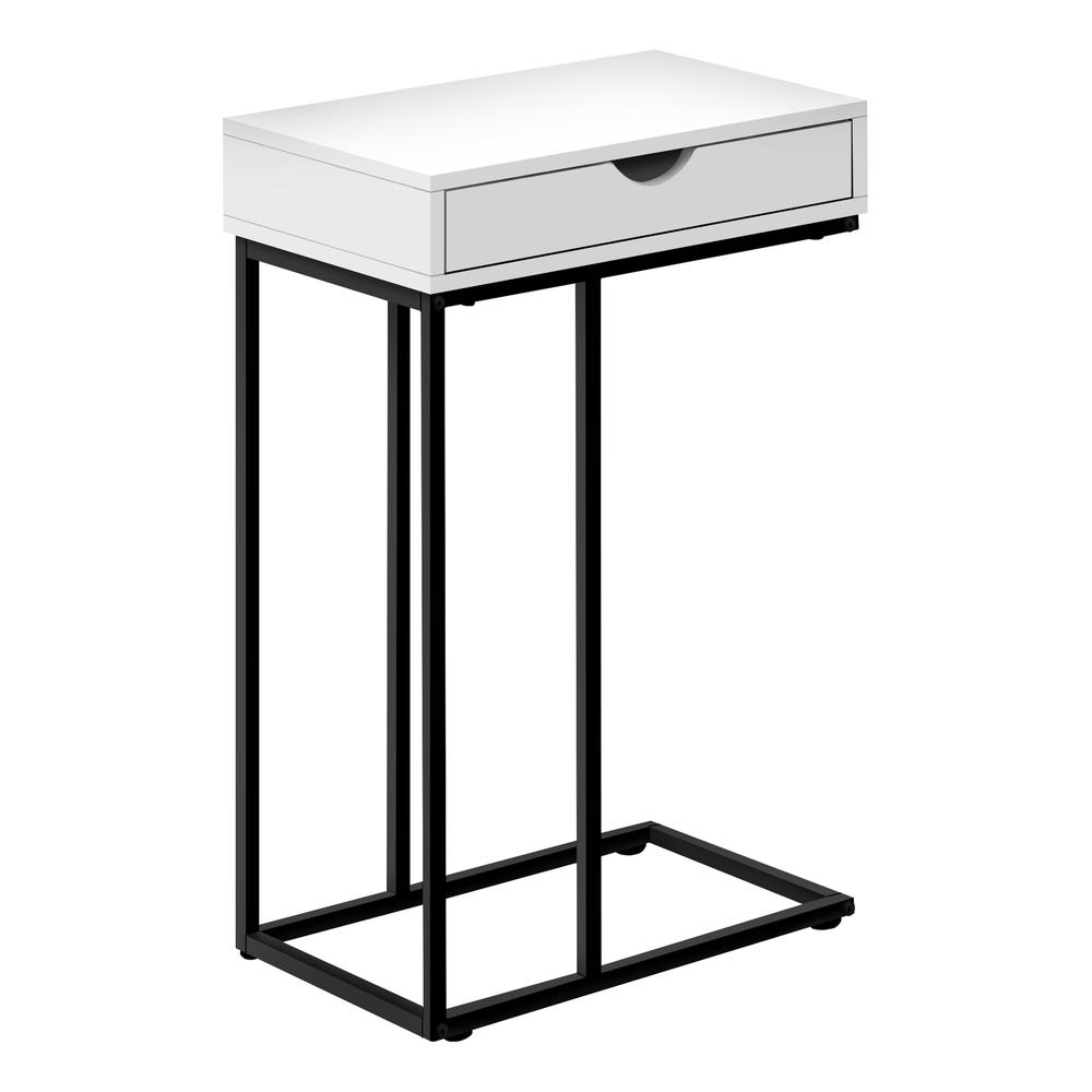 Accent Table, C-shaped, End, Side, Snack, Storage Drawer, Living Room. Picture 1