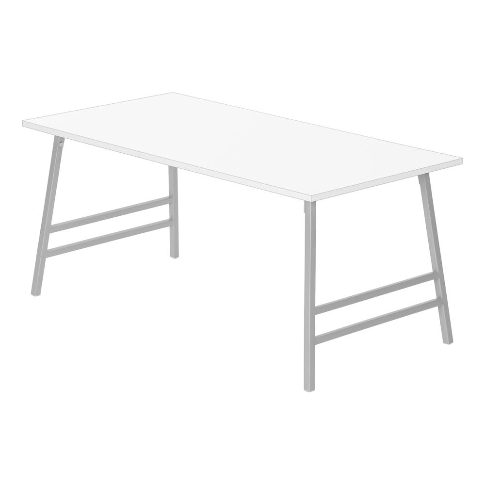 Coffee Table, Accent, Cocktail, Rectangular, Living Room, 40L, White Laminate. Picture 1