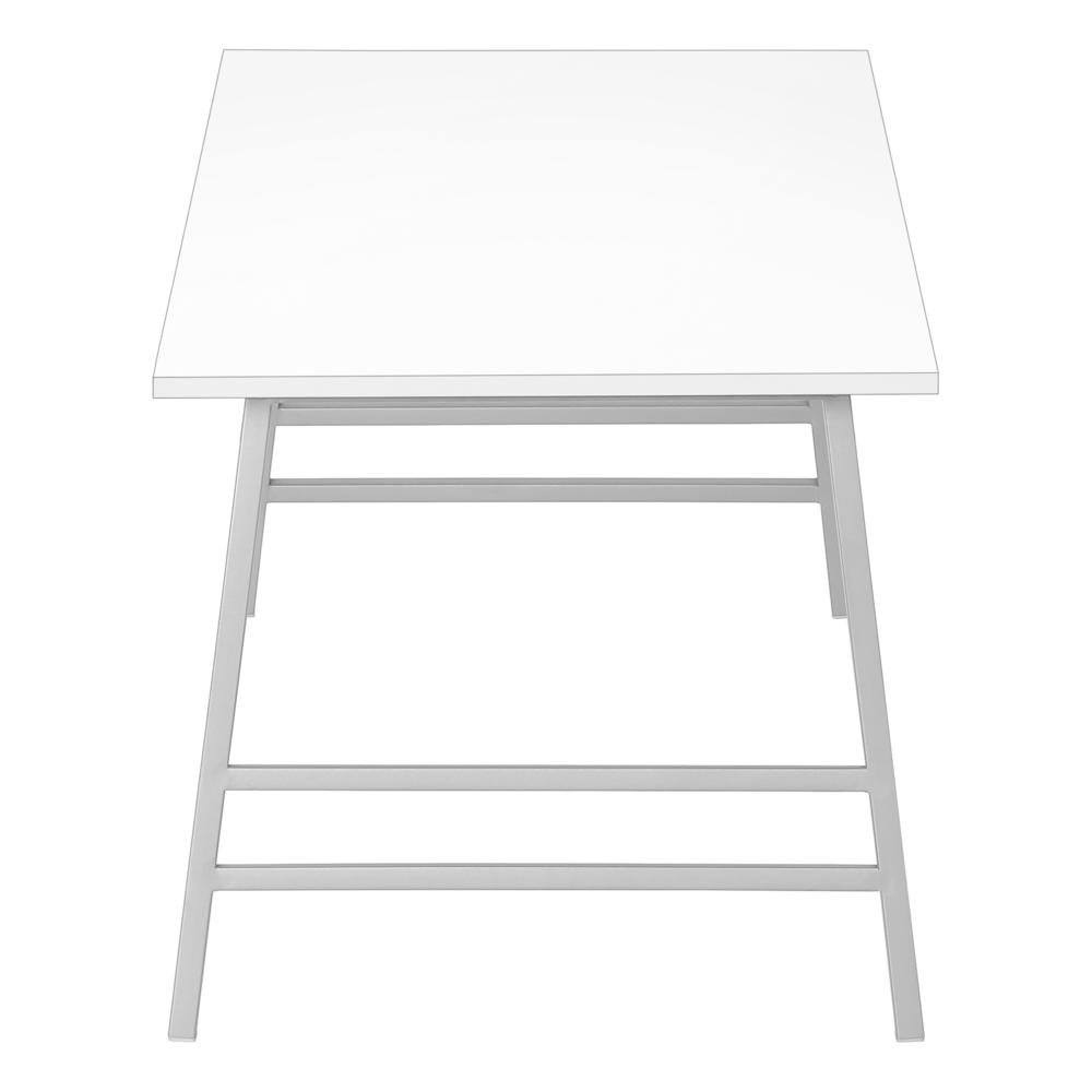 Coffee Table, Accent, Cocktail, Rectangular, Living Room, 40L, White Laminate. Picture 3