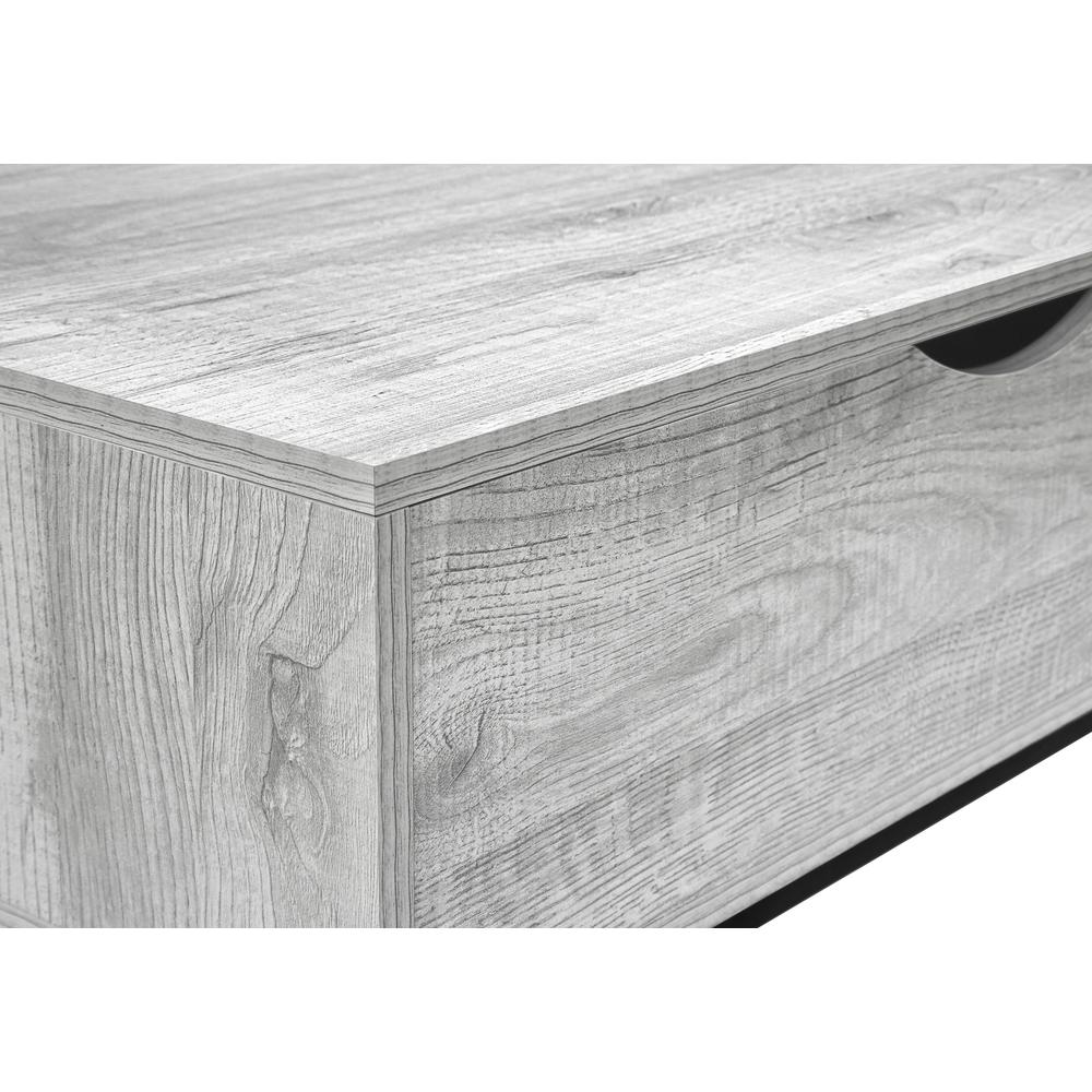 Coffee Table, 42 L, Rectangular, Cocktail, Lift-top, Grey, Black. Picture 7