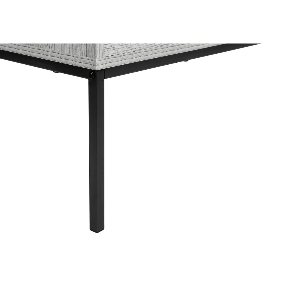 Coffee Table, 42 L, Rectangular, Cocktail, Lift-top, Grey, Black. Picture 8