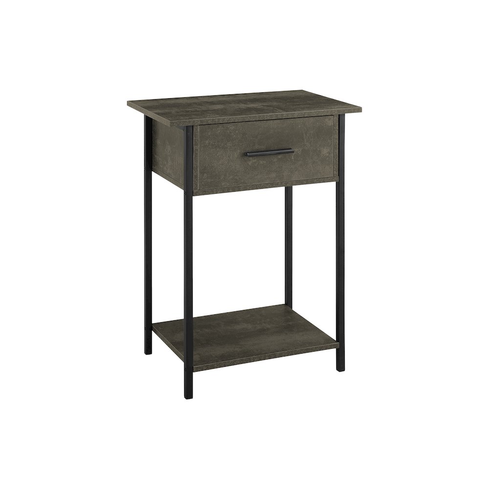 Accent Table, 2 Tier, End,  Black Metal, Contemporary. Picture 1