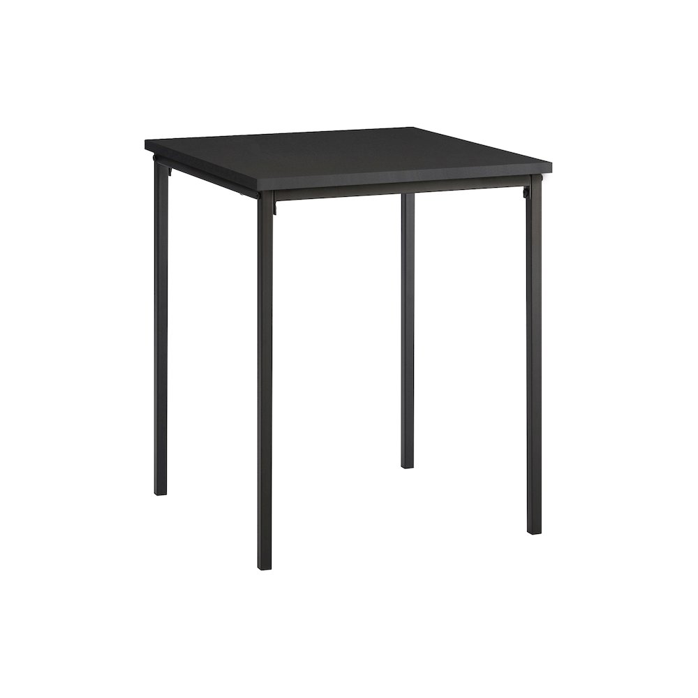 Accent Table, 22 H, Side Table, End, Small, Nightstand, Square, Black Laminate. Picture 1
