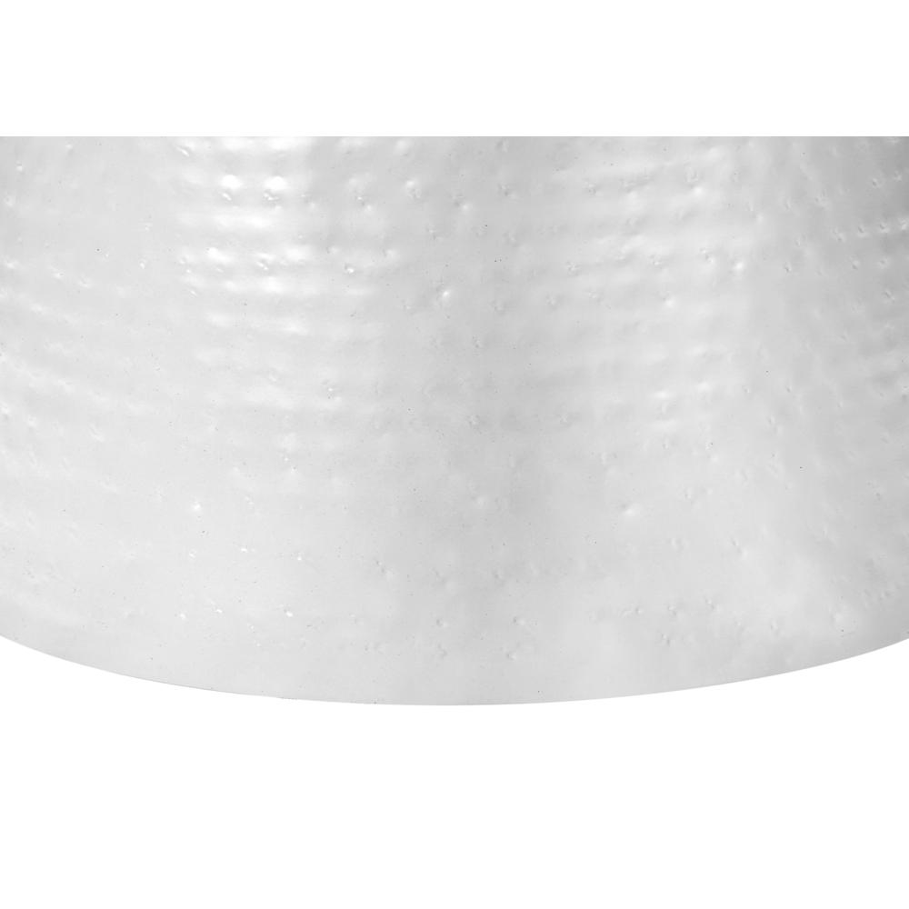 Accent Table, Drum, Side, End, Nightstand, Lamp, Living Room, Bedroom, White. Picture 3