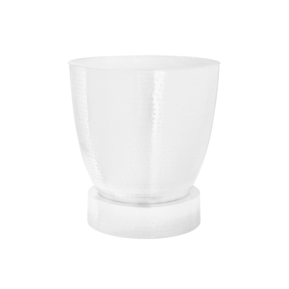 Accent Table, Drum, Side, End, Nightstand, Lamp, Living Room, Bedroom, White. Picture 1