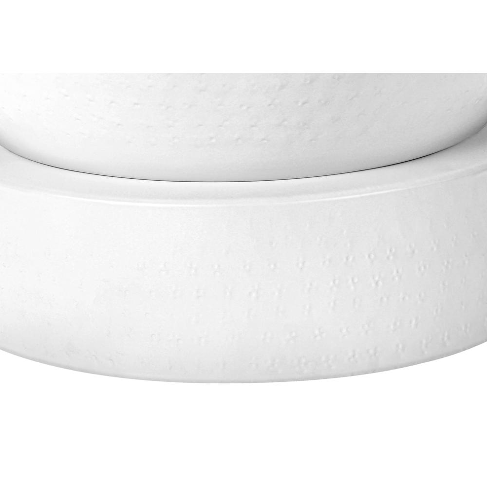 Accent Table, Drum, Side, End, Nightstand, Lamp, Living Room, Bedroom, White. Picture 3
