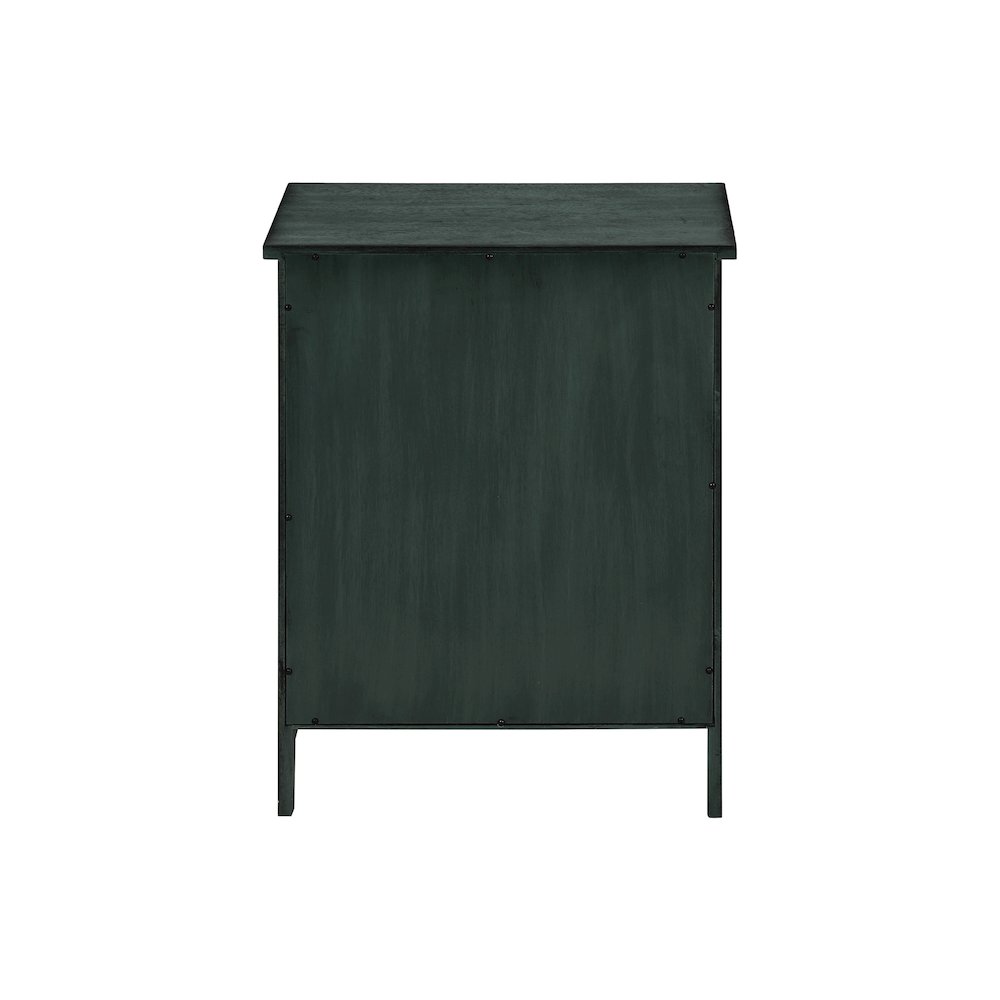 Accent Table, Nightstand, Antique Blue Veneer, Transitional. Picture 4