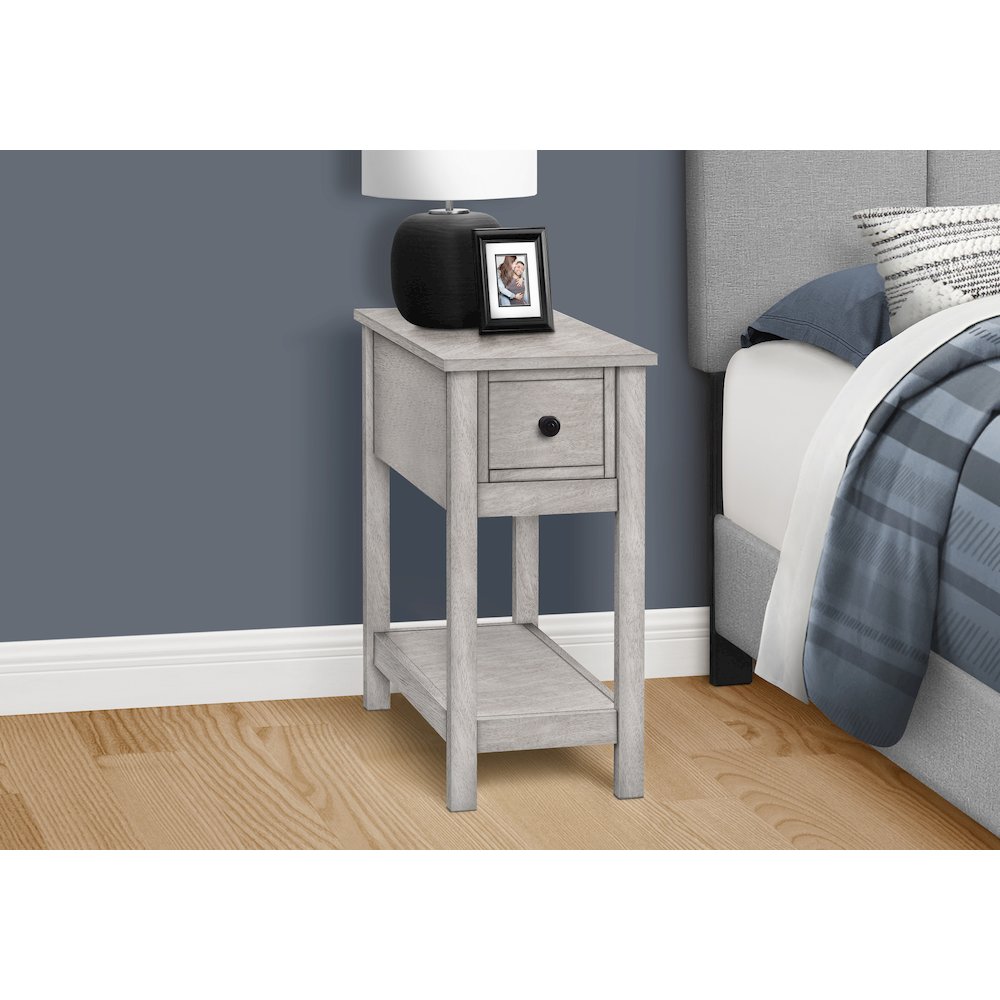 Transitional Accent Table in Washed Grey color. Picture 3
