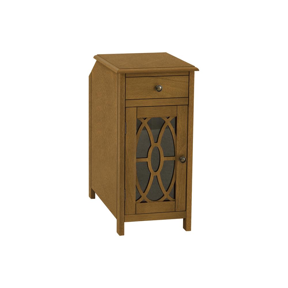 Accent Table, Side Table, End, Narrow, Nightstand, Bedroom, Storage Drawer. Picture 1
