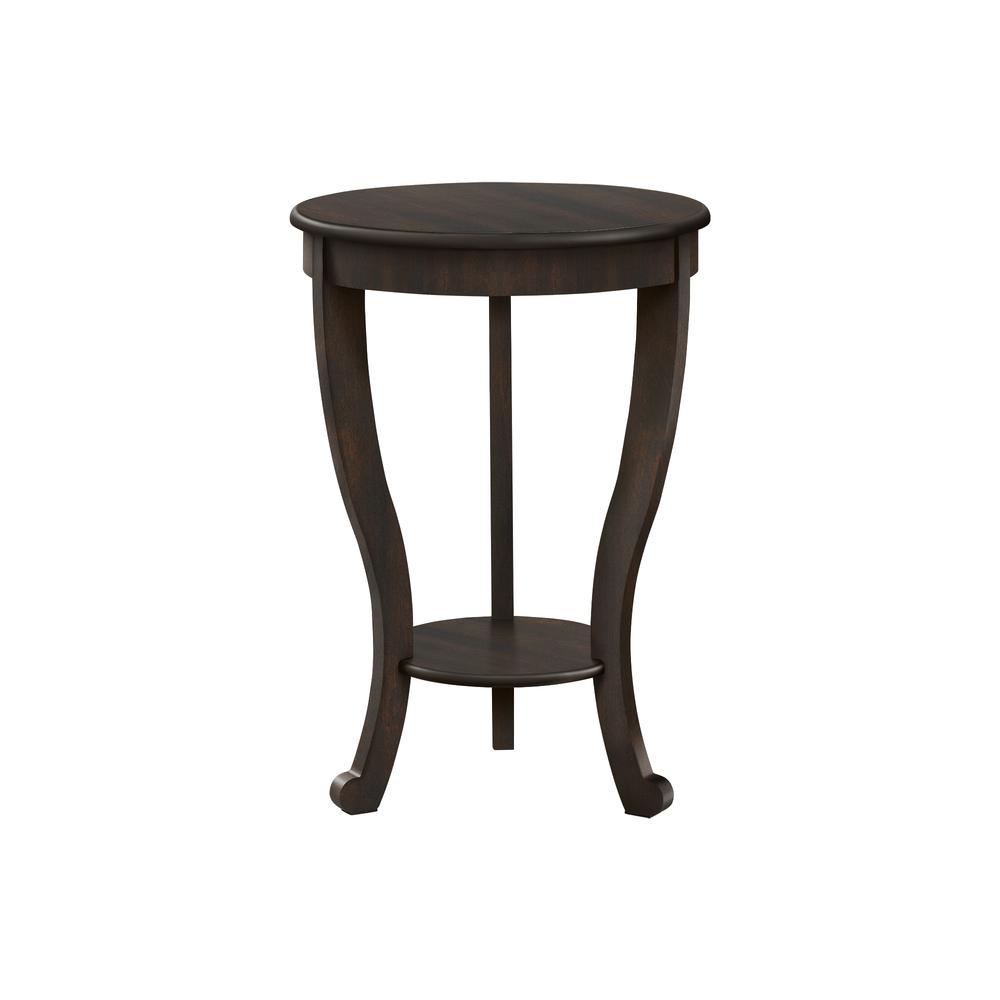 Accent Table, 2 Tier, Bedroom, End, Lamp, Nightstand, Round, Side Table. Picture 1