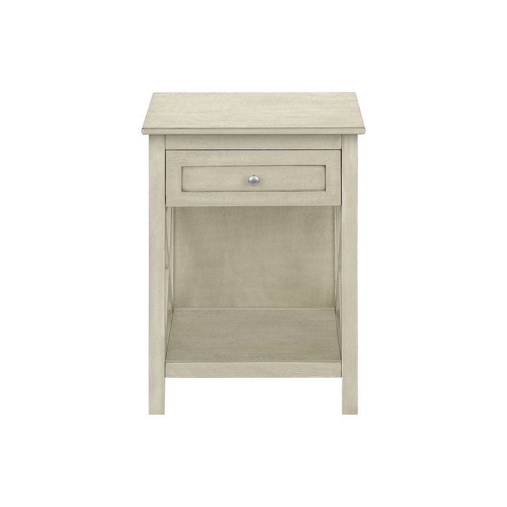 Transitional Accent Table in White color. Picture 2