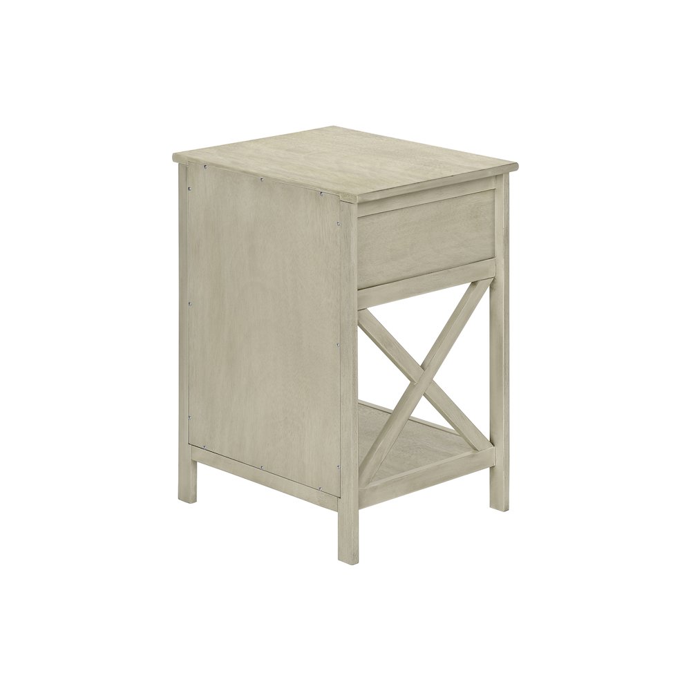 Transitional Accent Table in White color. Picture 4