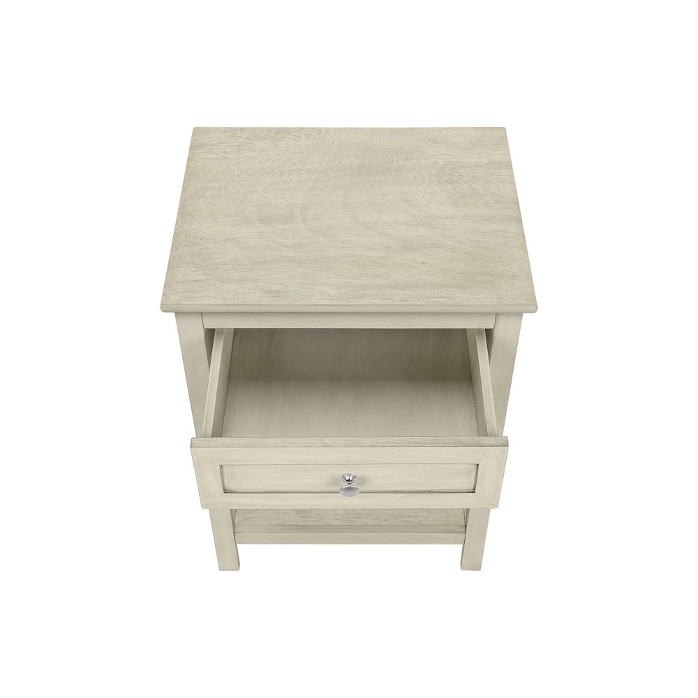 Transitional Accent Table in White color. Picture 5