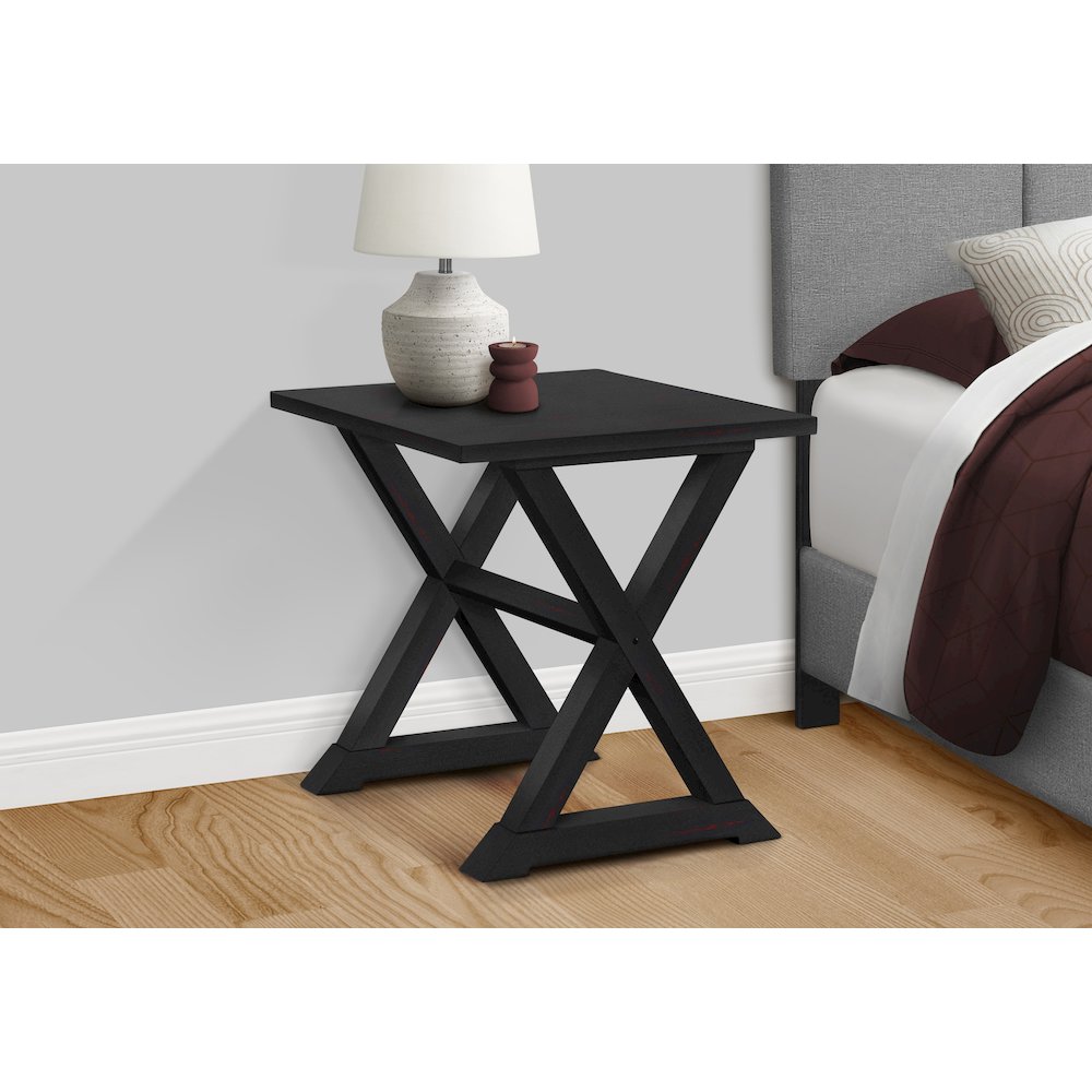 Transitional Accent Table in Black color. Picture 8