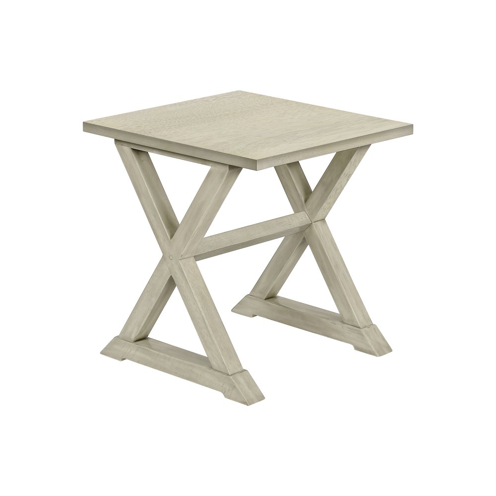 Transitional Accent Table in White color. Picture 1