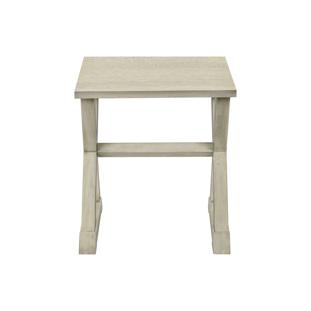 Transitional Accent Table in White color. Picture 2