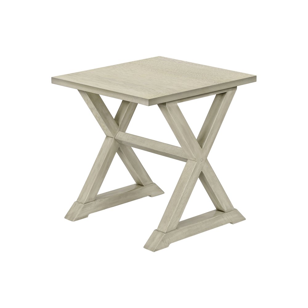 Transitional Accent Table in White color. Picture 4