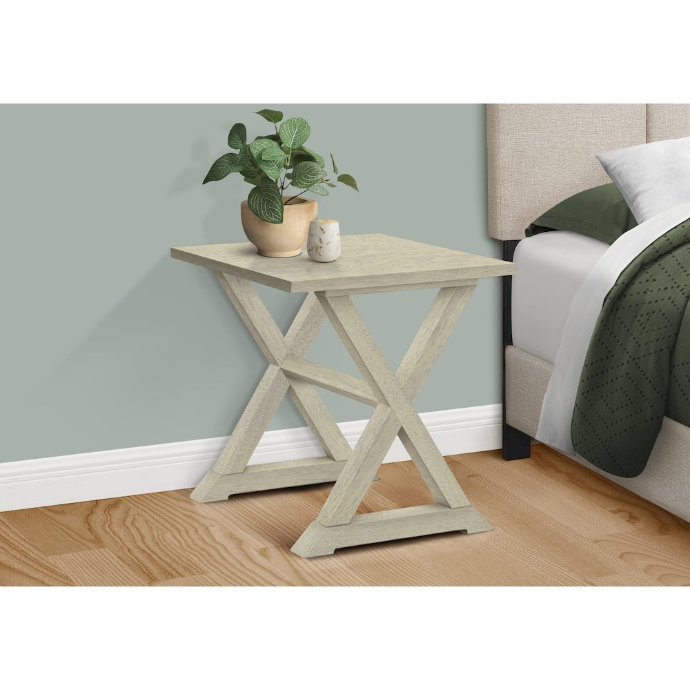 Transitional Accent Table in White color. Picture 8