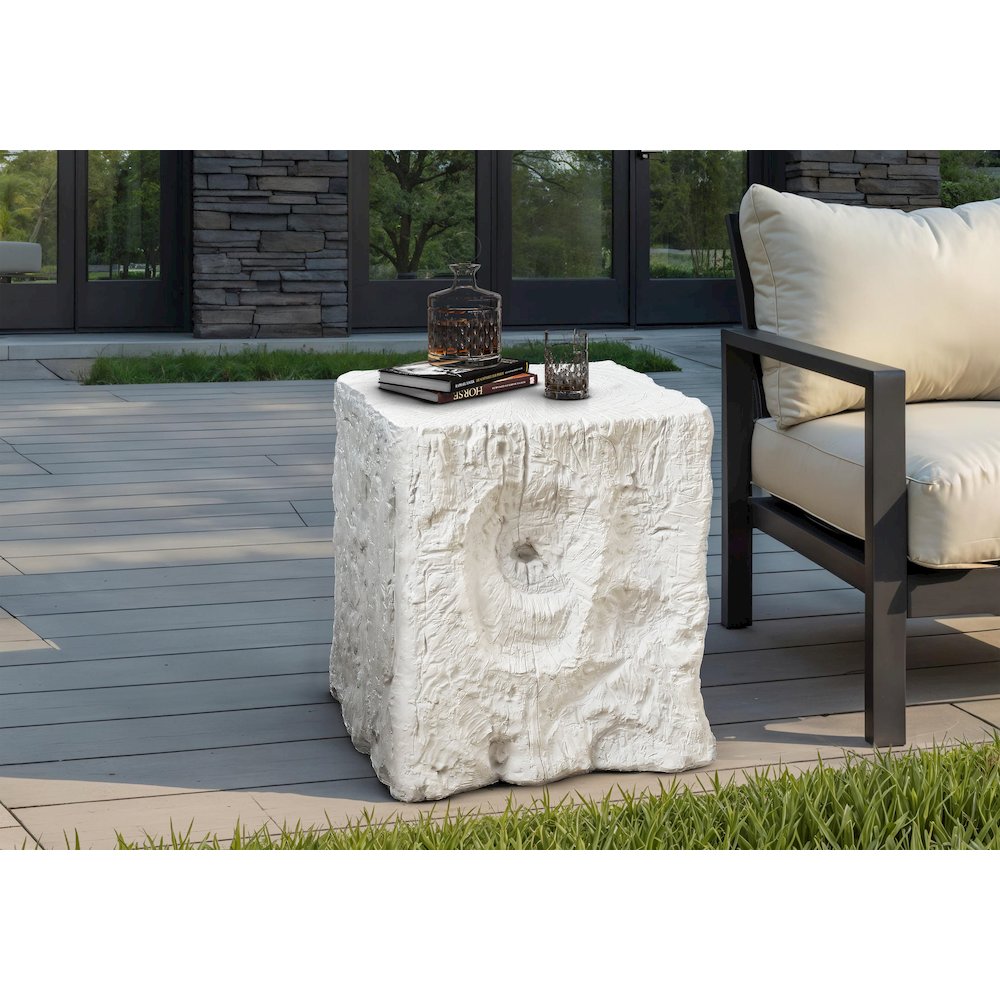 Accent Table, 25H, End, Nightstand, Side Table, Square, White, Contemporary. Picture 9