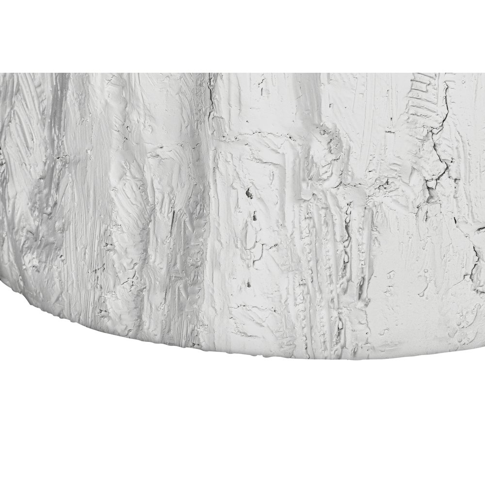 Accent Table, 25H, Drum, End, Nightstand, Round, Side Table, White, Contemporary. Picture 7
